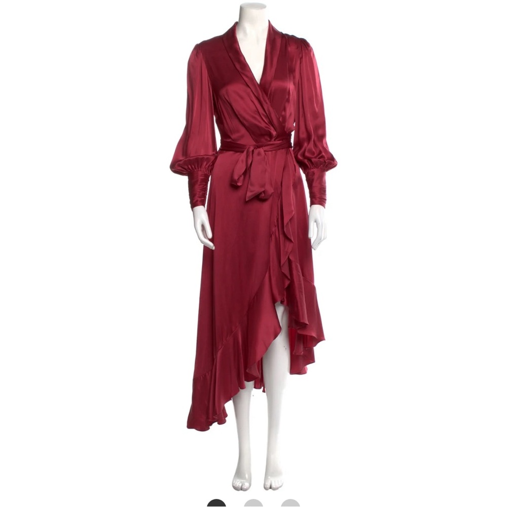 This gorgeous Zimmerman dress it’s long sleeve wine color Cain of a bourdoux